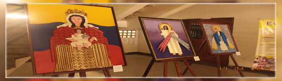 Exposición de arte con material de provecho en Fe y Alegría